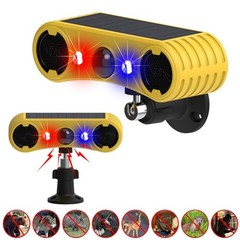 Solar Motion Sensor Alarm 2*130db Ultrasonic Siren Outdoor Motion Detector Alarm
