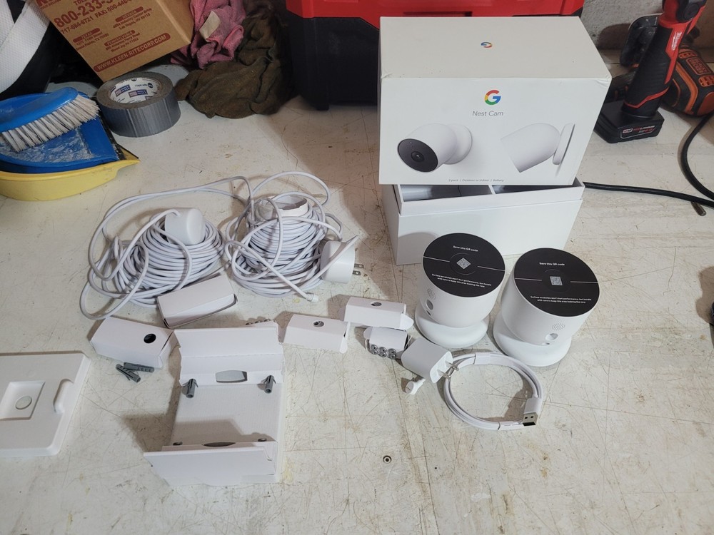 Google Nest Cam Outdoor Wired 2nd Gen (2-Pack) 2K – New/Damaged Box