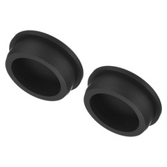 High Temp Silicone Plug t Shaped Solid Stopper Black 49x4x16x34mm 2Pcs