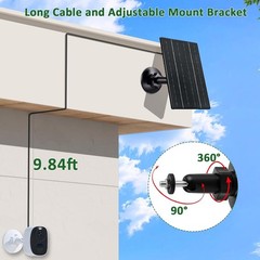High Efficiency 4W Solar Panel for Outdoor Security Cameras – USB-C & Micro USB