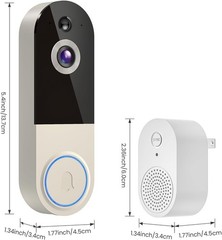 Water-Resistant 1080P Wireless Video Doorbell with Cloud Storage & Talk Function