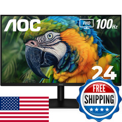 Aoc 24B2H2 24 Frameless Ips Monitor Fhd 1920X1080 100Hz 106 Srgb For Home And