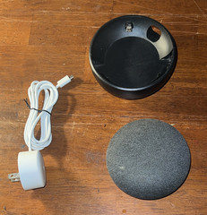 Google Home Mini Smart Speaker Google Assistant Bluetooth/Wi-Fi Gray Fabric +AC