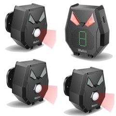 Wuloo Solar Driveway Alarm Wireless Outside 1800ft Range Motion Detector 3Sensor