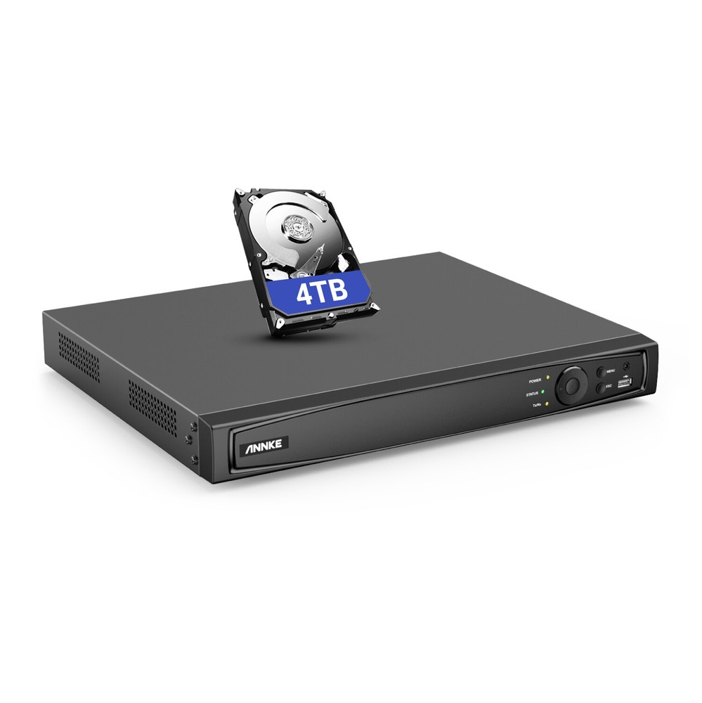ANNKE 4K POE Security 16CH 8MP NVR Video Recorder HDMI Remote Access H.265+ 4T
