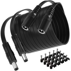 SIOCEN【2Pack】 20ft Dc 12v Power Extension Cable,5.5mm x 2.1mm 12v Extension C…