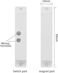 10 Sets Wired Door & Window Alarm Magnetic Contact Sensors with Adhesive Tape