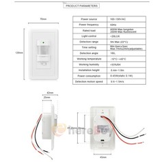 10 Packs Automatic AC 110V Infrared PIR Motion Sensor Switch For LED Strip light