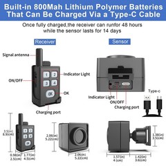 Portable Outdoor Perimeter Alarm System- 1/4 Mile Waterproof Wireless Motion …