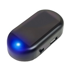 Solar Car Fake Alarm Light Signa With Wireless Anti Theft Warning LED Red Blue