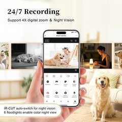 32GB Mini Surveillance Camera Motion Activated Tuya Smart Home Pan Tilt 360° Cam
