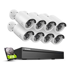 SANNCE 8MP 8CH NVR 4K POE Security IP Camera System Two Way Audio Recording CCTV