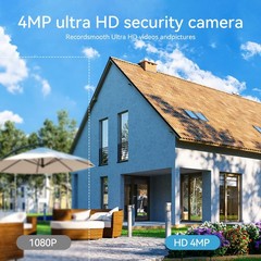 2.4G&5G Wireless WIFI Solar Powered Security Camera System 4MP 4.3inch Monitor