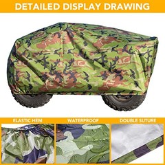 Waterproof ATV Cover, Quad Cover Protects 4 Wheeler from 82 inch Camouflage