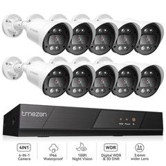 16CH 5MP DVR Home Camera System Color Night Vision IP66 Waterproof