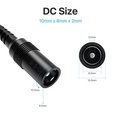 ZOSI 12V 2A Power Supply Adapter DC 1 to 4 Way Power Splitter Cable for Cameras