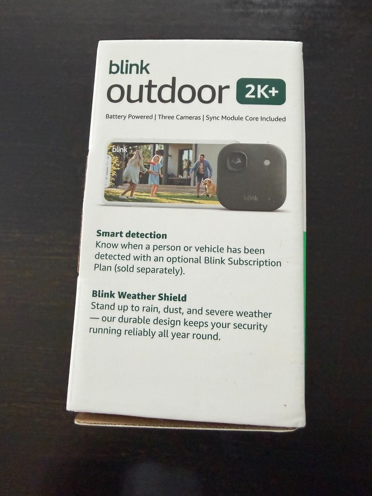 Blink Outdoor 2K (newest model) — 3 camera system (Black)