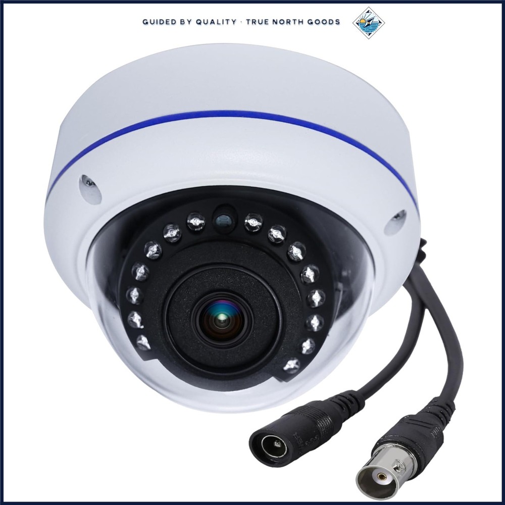 Aluminum Dome Security Camera with Infrared Night Vision and Motion Sensor
