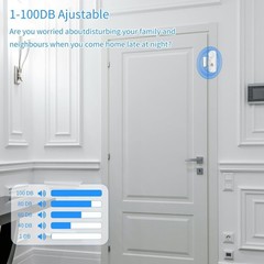 100dB WiFi Door & Window Alarm Sensor – Smart Home Security with App Alerts &…