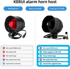 110dB Loud Siren WiFi Smart Security Alarm Set Remote App Control House Burglar