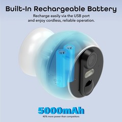 Geeni Perch 3MP Magnetic Battery Camera 2-Pack – 2K HD Outdoor, IP66