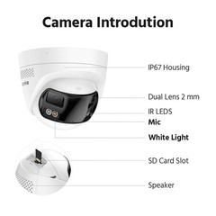 ANNKE 4K Dual-Lens POE Security Camera System 8CH NVR 2-Way Audio AI Color Night