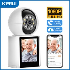 KERUI 1080P 2MP HD PTZ WIFI IP Camera Video Calls With 2.8″ Inch IPS Screen