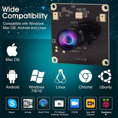 ELP Mini Webcam IMX214 HD 13MP No Distortion USB Camera f/ Android,Wins,Linux