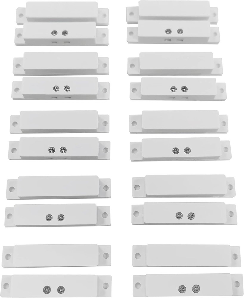 10 Sets Wired Door & Window Alarm Magnetic Contact Sensors with Adhesive Tape