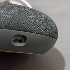 Google Nest Mini Smart Speaker Works Google Assistant Model H0A Orange Gray Hole