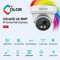 Vikylin Smartfind 8POE 16CH NVR System Full Color MIC 8MP 4K Mini IP Camera Lot