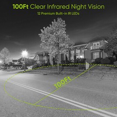 SANNCE 8CH DVR 5MP Video CCTV Security Camera System Outdoor EXIR Night Vision