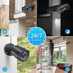 ZOSI 4 IN 1 CCTV Security Camera Waterproof Outdoor 1080p 80ft Night Vision