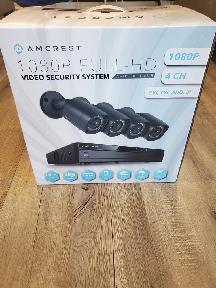 Amcrest AMDV10814-4B-B Set of 4 Bullet Video Security System OPENish PLEASE READ