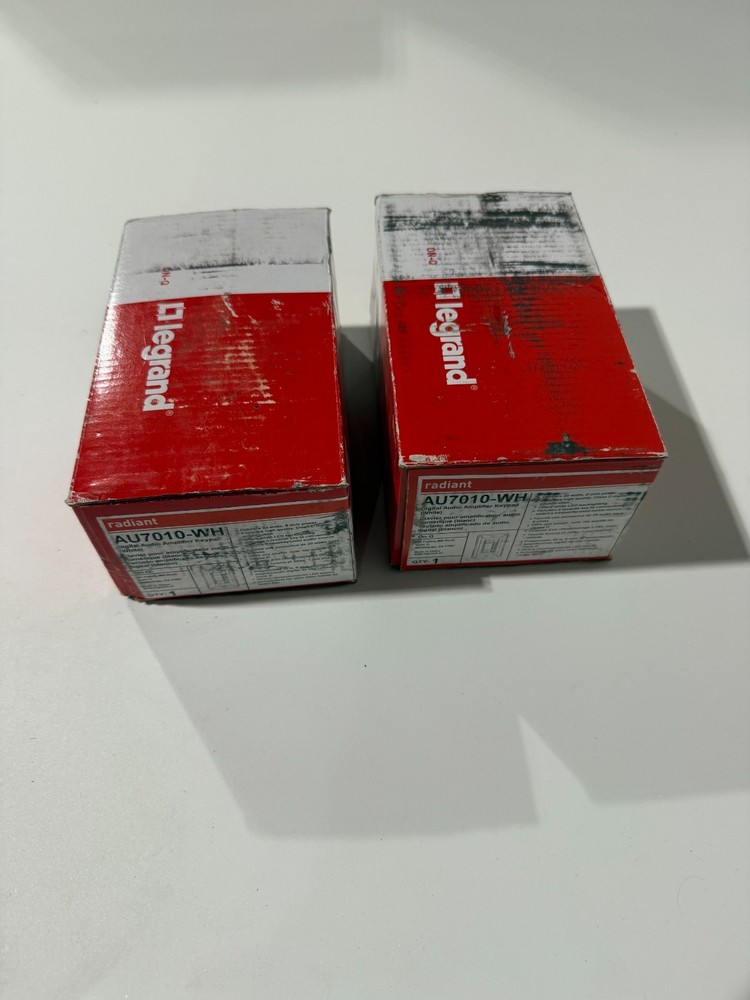 Lot of 2 Legrand Radiant AU7010-WH Digital Audio Amplifier Keypad White