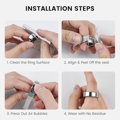 Ultra-Thin Clear Skin Cover for Oura Ring Gen 4/4 Ceramic/Oura Gen 3, Size 7