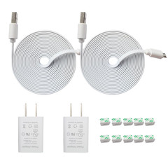 10FT Power Extension Cable Charger for Wyze Cam V3/V4/OG/V3 Pro, Blink Mini Pan/