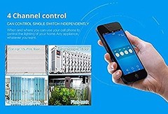 4 Channels WiFi Smart Relay Switch, eWelink App DC 5V AC 85-250V Passive
