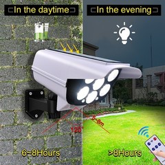Solar POWER Dummy Security Camera Waterproof Fake CCTV with Flashing LED Outdoor