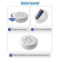 5 Pack Water Leak Alarm Detector, 120dB Loud Alert Water Sensor, IP66 Waterproof