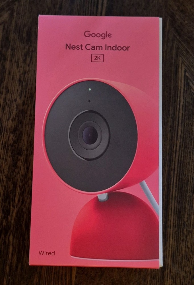 Google Nest Cam Indoor 2K Network Camera Wired 3rd Gen In Berry GA09974-US New