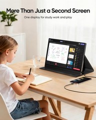 Cjkao Portable Monitor 15.6 Fhd 1080P Display Ultra-Slim Ips Screen W/Smart