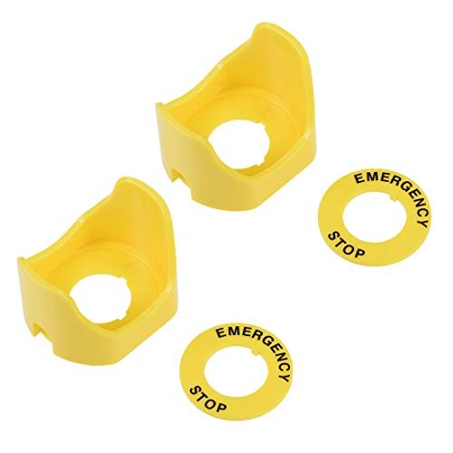 22mm Plastic Two Feet Push Switch Button Protective Cover With Emergency Stop