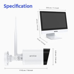 ANNKE 4K 10CH 12” NVR Wireless 8MP AI Security Camera System Two Way Audio
