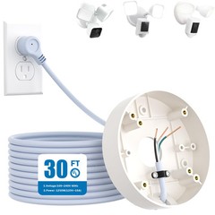 Plug-in Mount and 30ft/9m UL Standard Cable for Blink Wired Floodlight Camera…