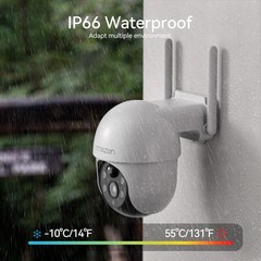 5G Security 4-Cam Kit Solar Security Cameras Wireless Outdoor 360° with Monitor