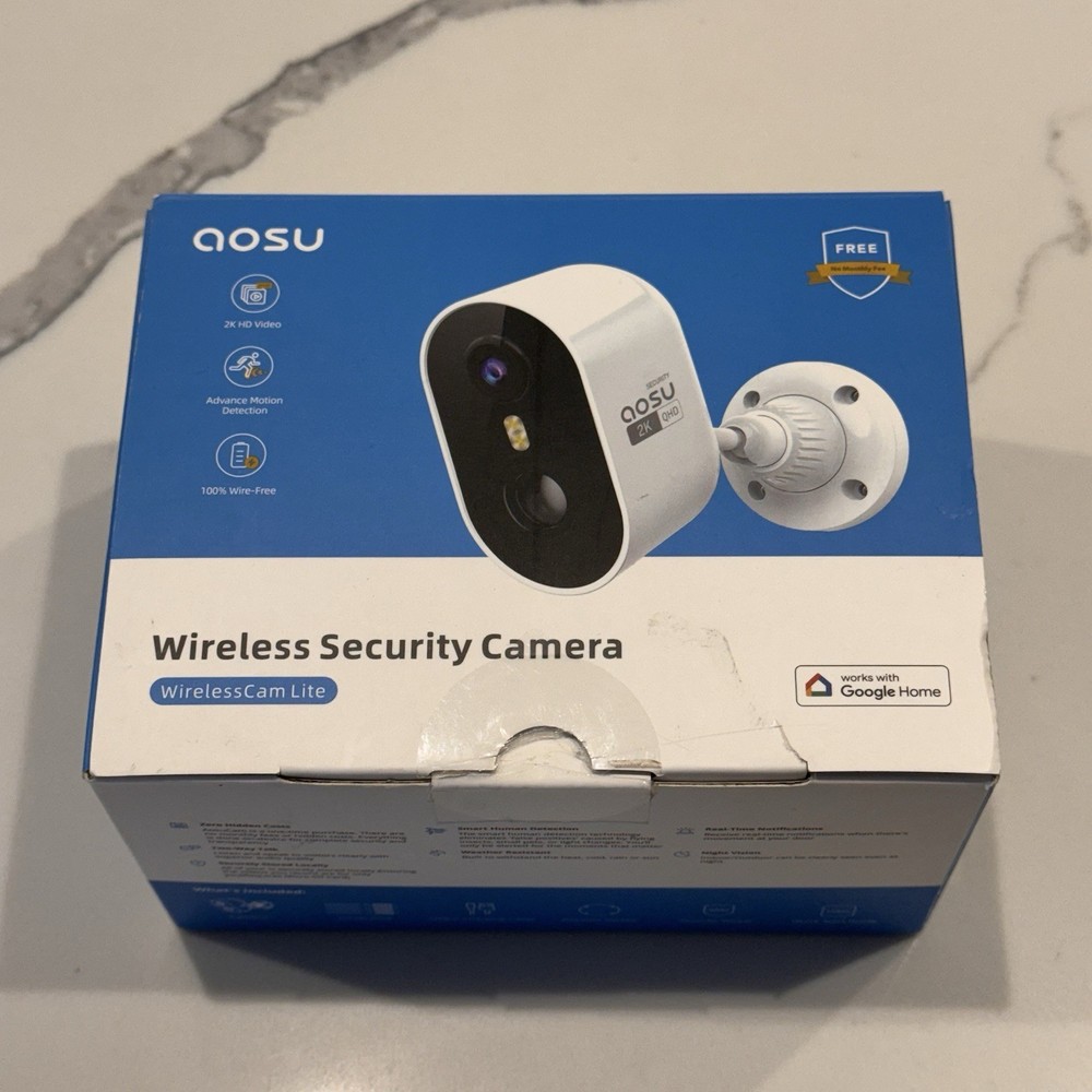 AOSU WirelessCam Lite Security Camera 2K/3MP QHD Model: C6L Open Box