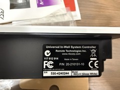 RTi RK3-V RKV3 In Wall Universal Touchscreen Controller Gloss White (PRICE FOR 1