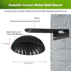 Wall Mount for WYZE Cam Pan V3, Outdoor Corner Mount Kit with Black