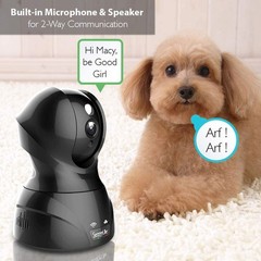 SereneLife IP WIFI 1080p HD Remote App Control Security Camera, Black (Open Box)